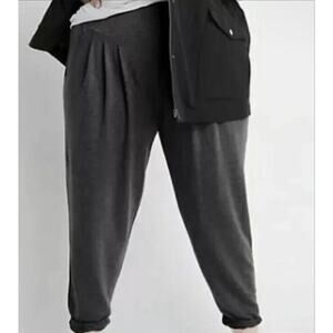 Ryllace Women's High Rise Pleated Joggers Charcoal Gray Size 1x Plus $168